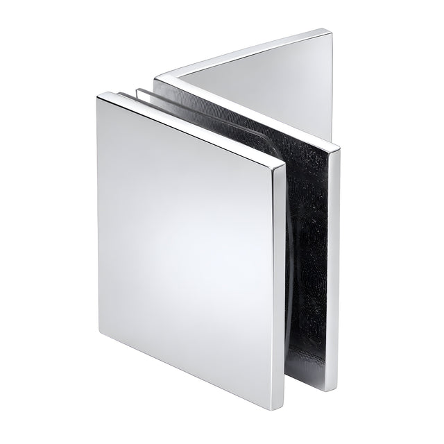 CRL Polished Chrome Fixed Panel Square Clamp With Large Leg