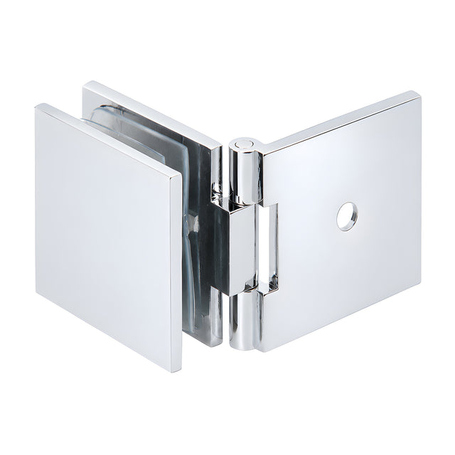CRL Polished Chrome Adjustable Square Wall Mount Glass Clamp