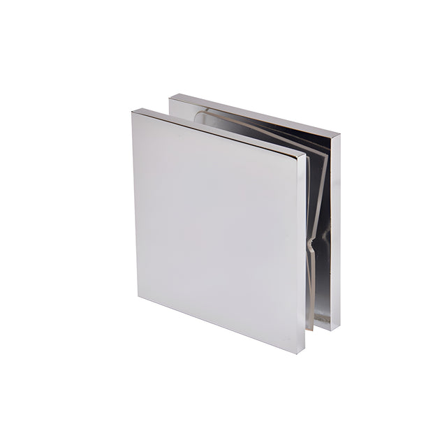 CRL Polished Chrome Square Style Hole-in-Glass Fixed Panel U-Clamp