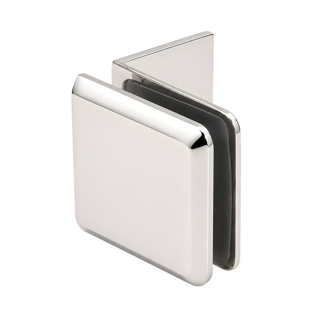 CRL Polished Nickel Fixed Panel Beveled Clamp With Large Leg
