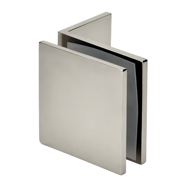 CRL Polished Nickel Fixed Panel Square Clamp With Small Leg