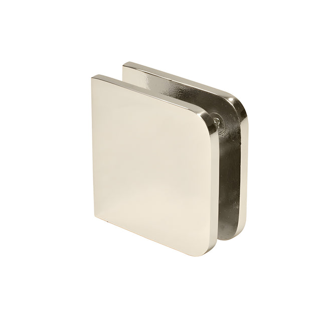 CRL Polished Nickel Traditional Style Fixed Panel U-Clamp