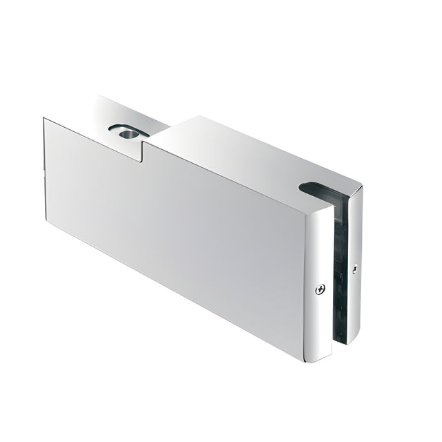 CRL Polished Stainless 4" Square GRS Dry Glaze 9-1/2" Top Patch Gate Rail for 1/2" Glass