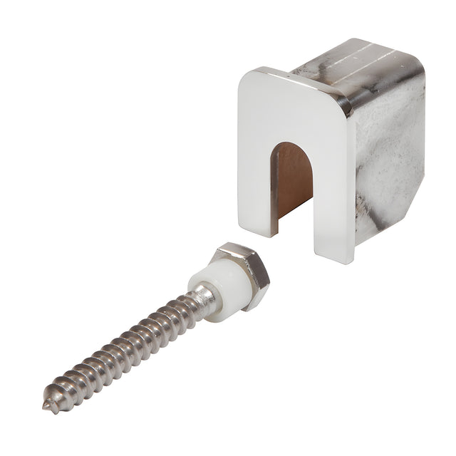 CRL 316 Polished Stainless 11 Gauge Stabilizing End Cap for 1" x 1-5/16" Cap Rail