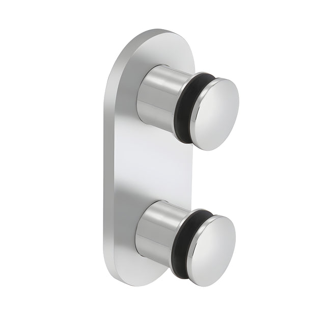 CRL 316 Polished Stainless Steel Dome 2-3/8" Glass Rail Standoff Fitting With Mounting Plate