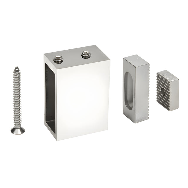 CRL Polished Stainless Track Holder Fitting for Wall Only for SRSER78PS Deluxe Senior Serenity Sliding System