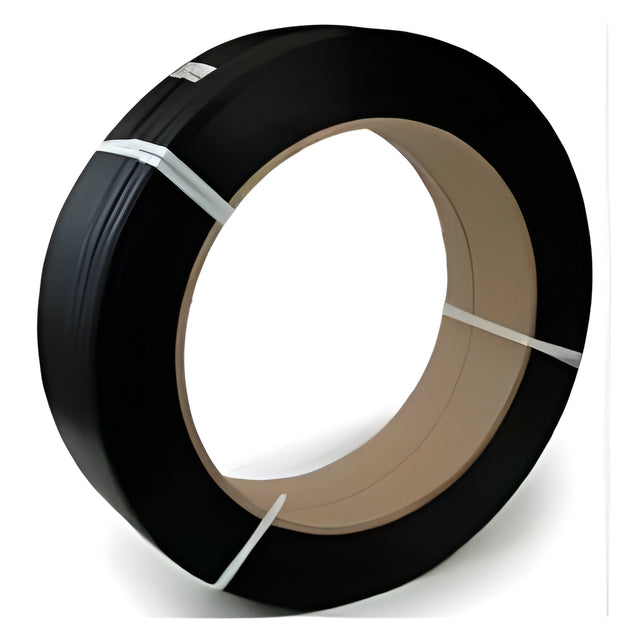 Polypropylene Strapping, Black, 1/2"" x 9,000', 8 x 8 Core