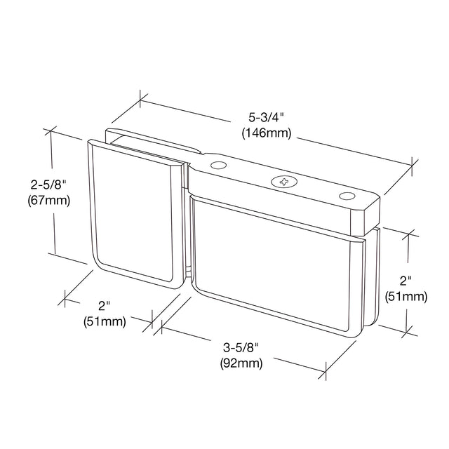 CRL Brushed Bronze Top or Bottom Mount Pivot Hinge with Attached U-Clamp