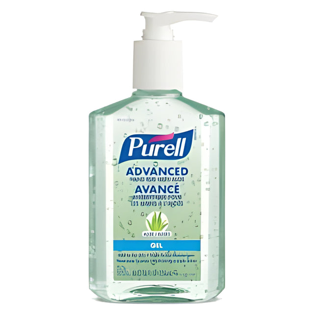 Purell Advanced Hand Rub with Aloe, Table Top Pump Bottle- 236 mL x 12 Bottles / Case