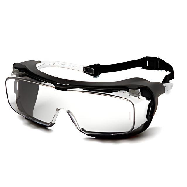 Pyramex, Cappture Plus Safety Goggles, Clear H2MAX Anti-Fog with Rubber Gasket – 12/Box