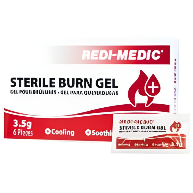 Redi-Medic Sterile Burn Gel, Single Dose Packet, 8oz per Packet – 6/Box