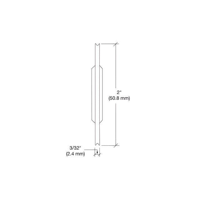 CRL Nylon Concave Edge Replacement Wheel - 2" x 3/32"