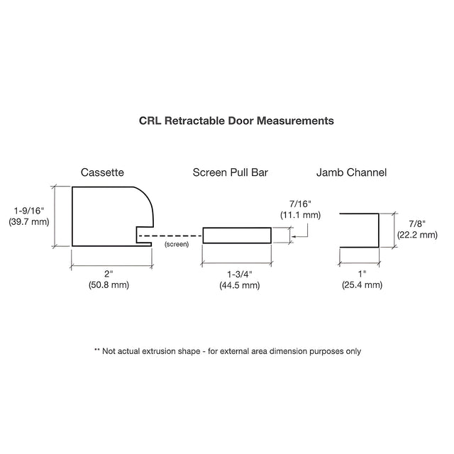 CRL Bronze 84" Euro Retractable Screen Door Kit