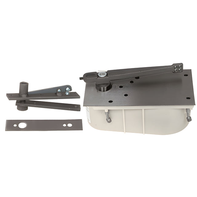 Rixson® Dark Bronze 28 Series Center-Hung Right Hand 90º Selective Hold Open Floor Mounted Closer - Complete Package