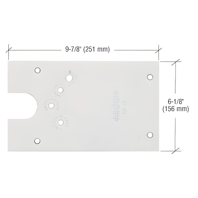 Rixson® Satin Chrome 27 Series Right Hand Offset-Hung Floor Mounted Door Closer Cover Plate