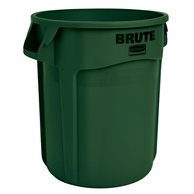 Rubbermaid Brute Vented Container, 20 Gal, Green, 20 Gallon