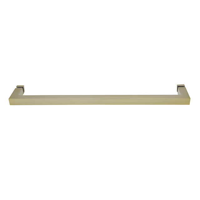 CRL Brushed Bronze "SQ" Series 24" Square Tubing Mitered Corner Single-Sided Towel Bar