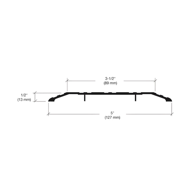 CRL Aluminum 5" x 1/2" Saddle Threshold - 73" in Length