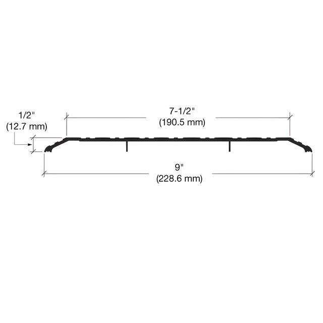 CRL Bronze 9" x 1/2" Saddle Aluminum Threshold- 36 -1/2" Long
