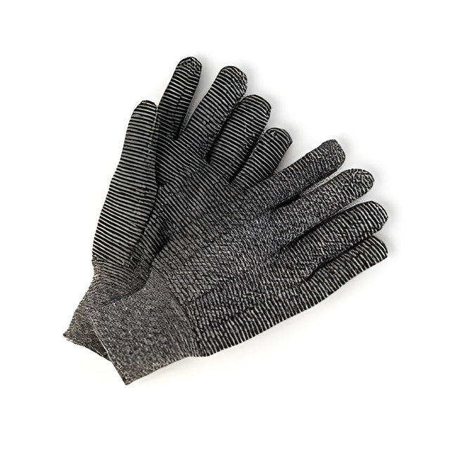 Salt and Pepper Jersey Cotton Gloves, Knitwrist- Men's Size, Medium – 12 Pairs