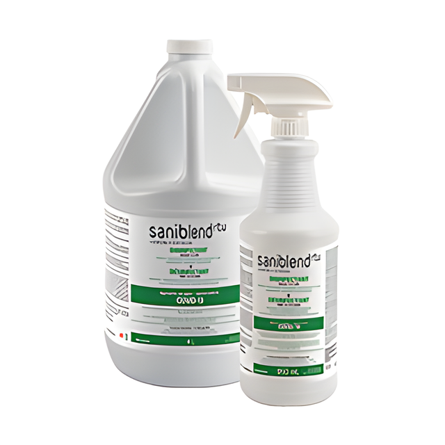 Saniblend RTU Ready To Use, Lemon Scented Disinfectant- 950mL x 12 Bottles / Case