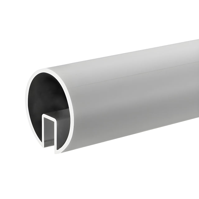 CRL Satin Anodized 3-1/2" Extruded Aluminum Cap Rail for 1/2" or 5/8" Glass - 240"