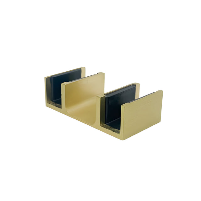 CRL Satin Brass Premium Brixen Series Two Door Bypass Sliding Shower Door System with Concealed Hardware