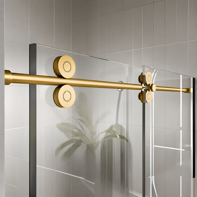 CRL Satin Brass Complete 180º Crescent Series Sliding System