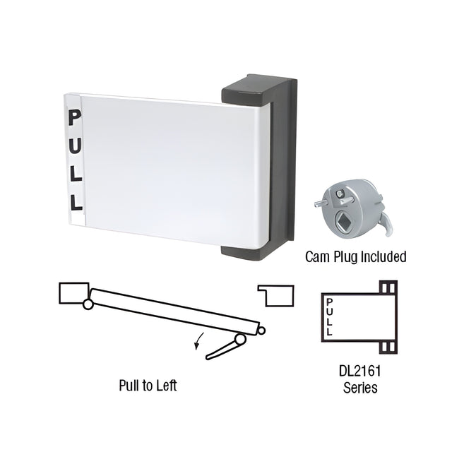 CRL Satin Chrome Universal Push-Pull Paddle Handle - Pull to Left