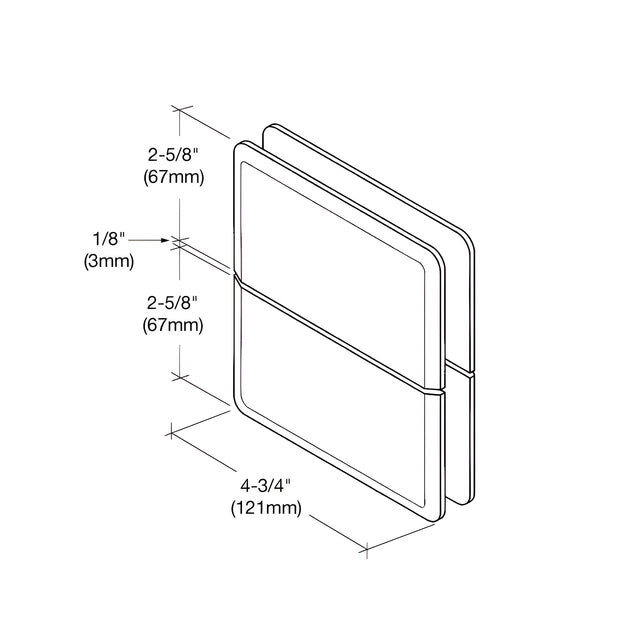 CRL Polished Chrome Senior Prima 02 Series Glass-to-Glass Mount Hinge