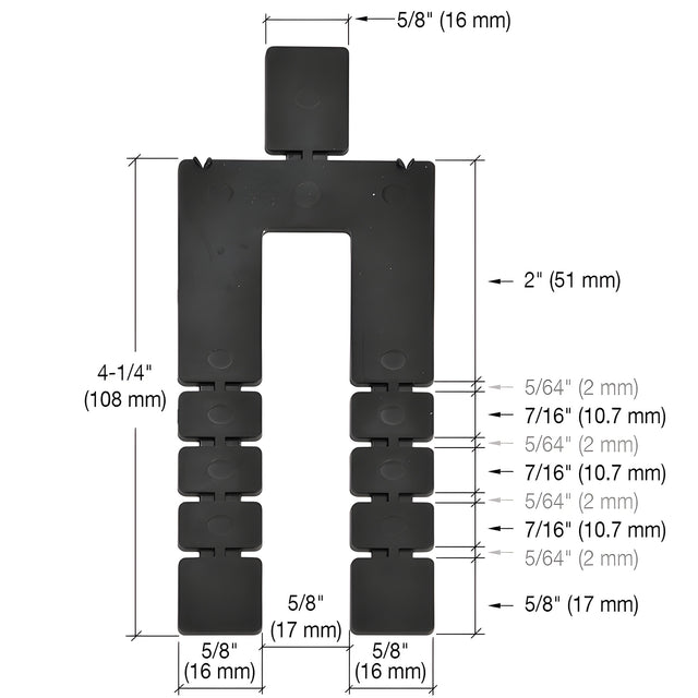 CRL 1/16" x 4-1/4" Shimstack Shims