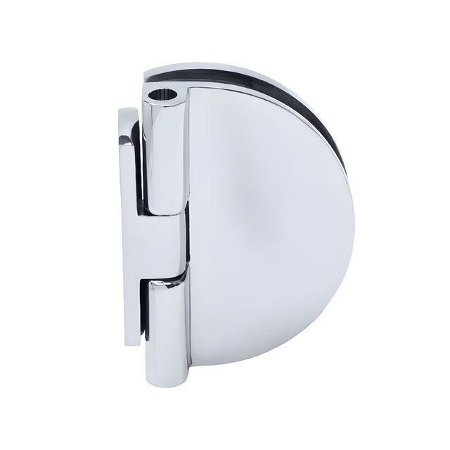 CRL Polished Chrome Half Round Light Duty Frameless Shower Door Hinge