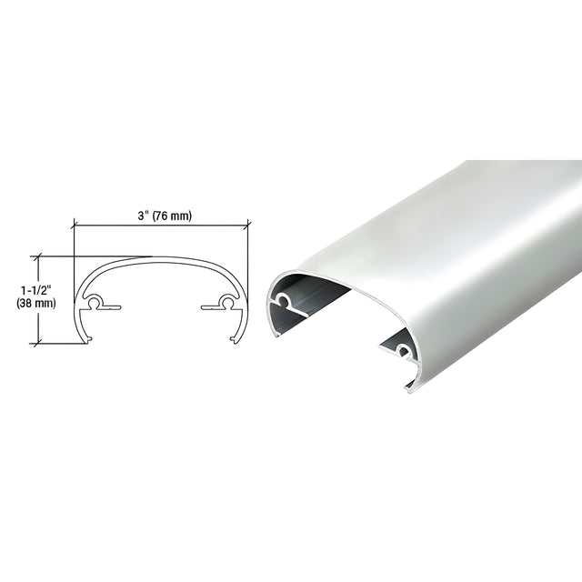 Silver Metallic 320X Series 241" Long Top Rail