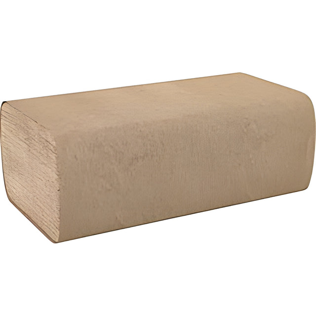 Single Fold Paper Towels, Kraft- 250 Sheets x 16 Packs / Case