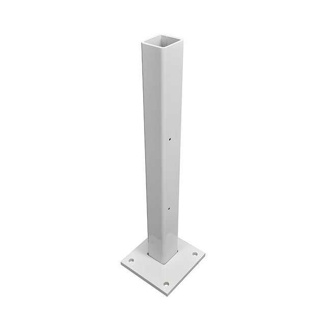 CRL 30" Sky White Cielo Corner Stanchion 5/8" Plate
