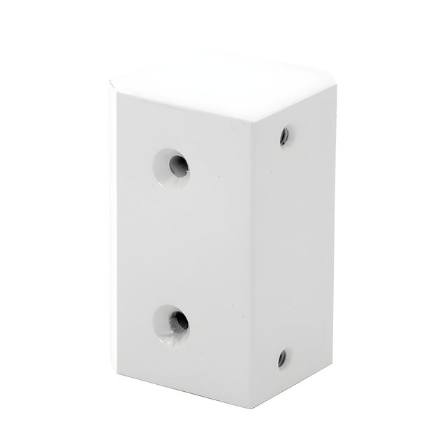 CRL Sky White Surface Mount Strike Plate Block
