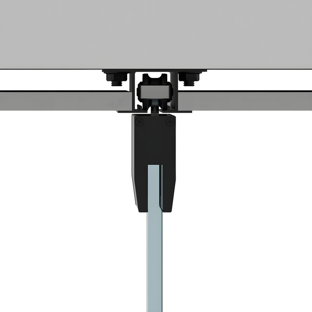 CRL50 Matte Black Series Single Sliding Door Dropped Ceiling Mount Kit
