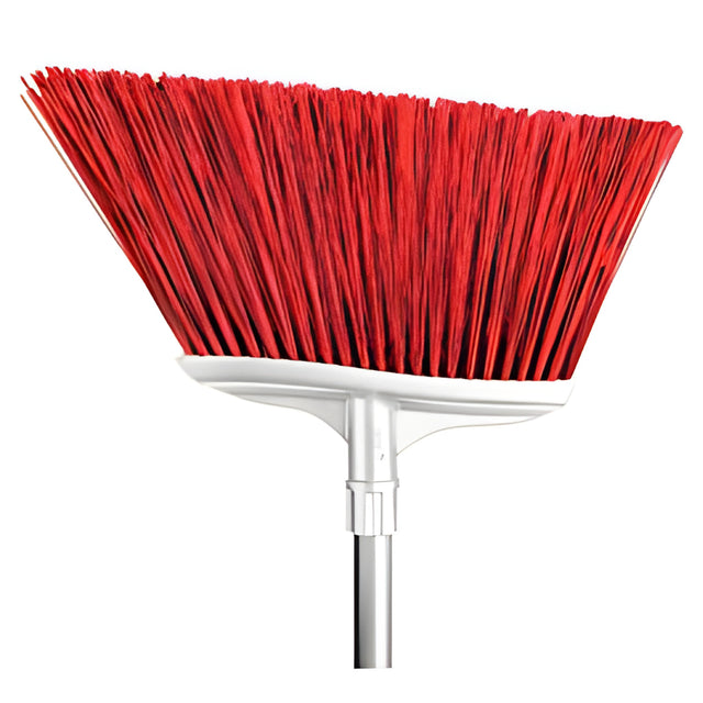 Spectra 16" Color-Coded Angle Broom with 48" Fiberglass Handle, Red – 12/Case