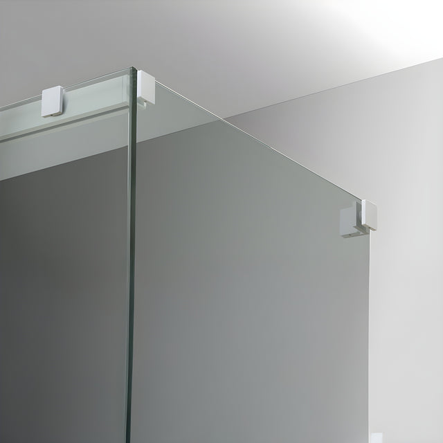 CRL Brushed Nickel 180º with Square Style Clamp - 84"