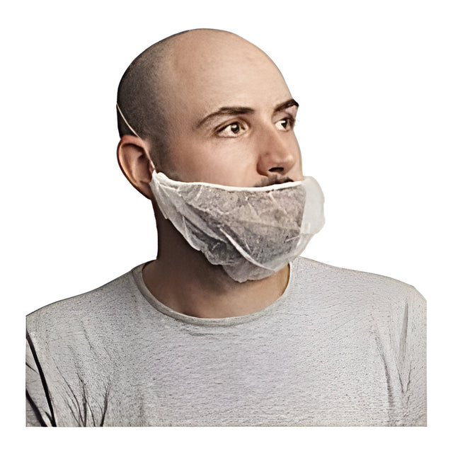 Stellar Beard Covers, White, 21", 18" – 100 Pieces/Bag