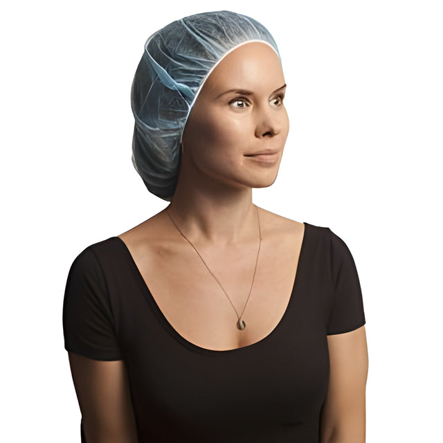 Stellar Bouffant Caps, Blue, 21" – 100 Caps/Bag