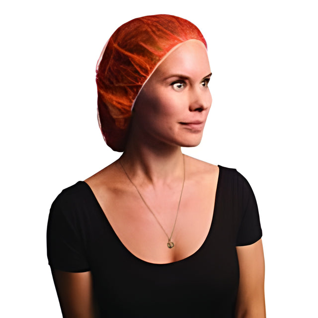 Stellar Bouffant Caps, Orange, 24" – 100 Caps/Bag