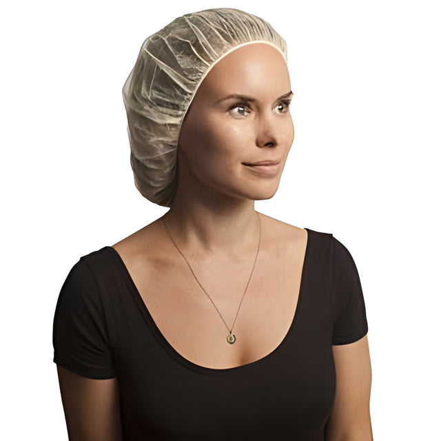 Stellar Bouffant Caps, Yellow, 24" – 100 Caps/Bag