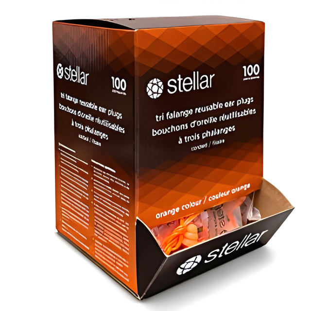 Stellar Tri Falange Reusable Ear Plugs – 100 Pairs/Box