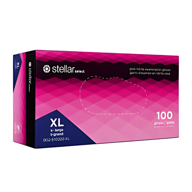 Stellar Nitrile Gloves, Pink, PF, X-Large – 100/Box