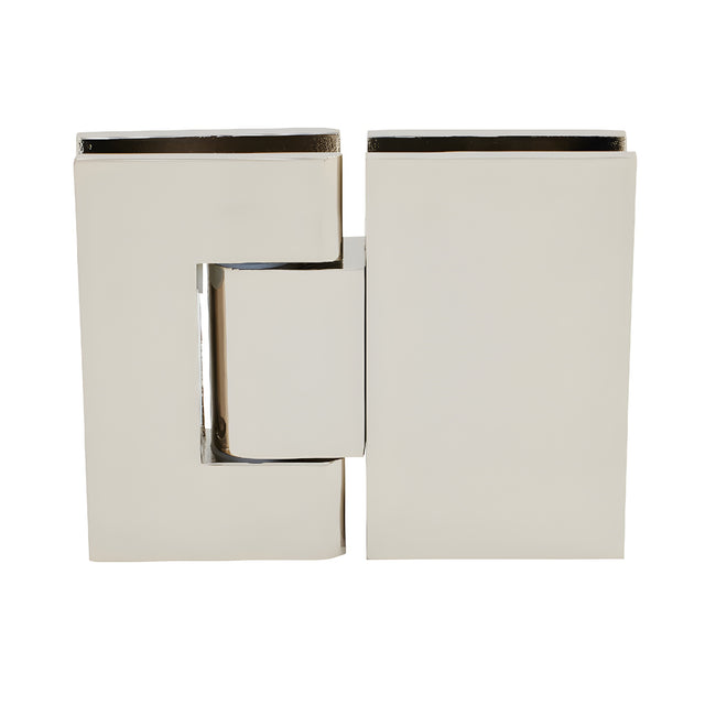 CRL Polished Nickel Geneva 380 Series Adjustable 180 Degree Glass-to-Glass Hinge
