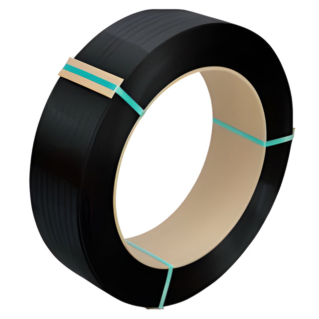 Strapping, Polyester, 1/2" Wide x 5800', Black, Manual Grade