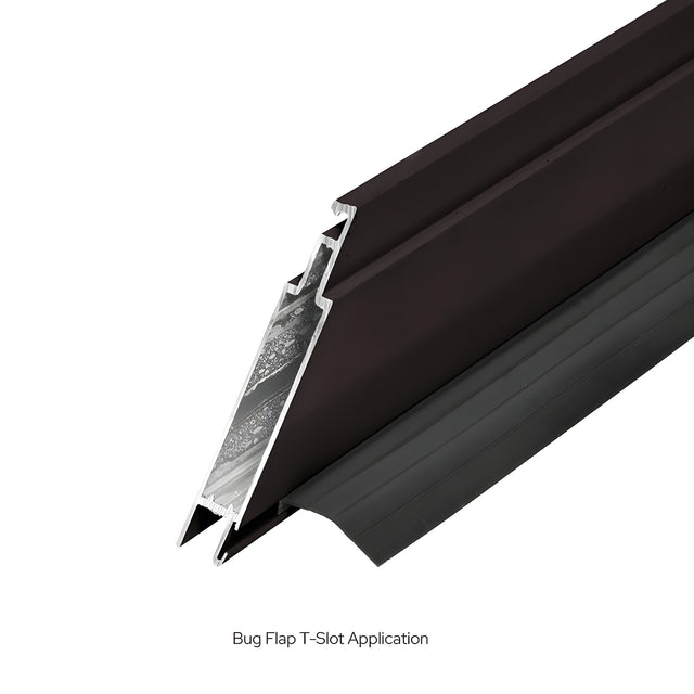 CRL Bronze 36" x 96" Heavy-Duty Extruded K.D. Sliding Screen Door Kit - 2" Frame with T-Slot Vinyl Design
