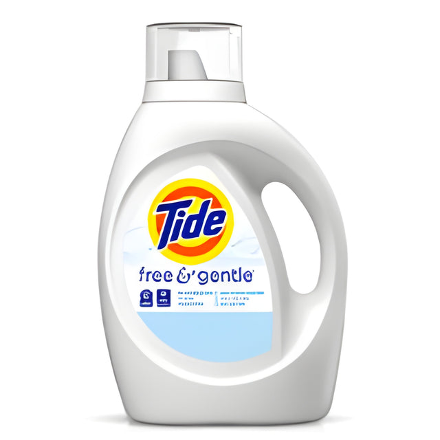 Tide Sent and Gentel Liquid Laundry Detergent, Hypoallergenic, Sent Free, 25 Loads – 34oz x 6 / Case