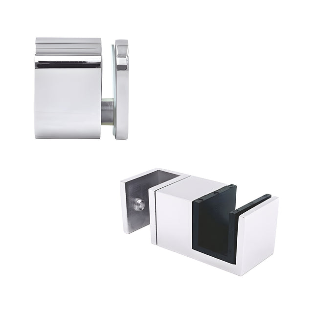 CRL Polished Stainless Steel Replacement 90 Degree Accessory Kit & Bottom Guide for Tofino Sliding Shower Door System